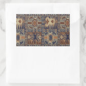 Sticker Rectangulaire African Tribal Collage contemporain (Sac)