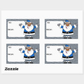 Sticker Rectangulaire Afrique-Amérique Père Noël Noël Hanoukka Kwanzaa (Feuille)