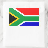 Sticker Rectangulaire Afrique du Sud : Drapeau de l'Afrique du Sud (Sac)