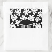 Sticker Rectangulaire Afro Diva Noir & Blanc (Sac)