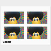 Sticker Rectangulaire afro emojis (Feuille)