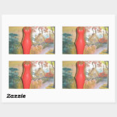 Sticker Rectangulaire Afro Glam : Une beauté intemporelle (Feuille)