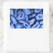 Sticker Rectangulaire Agate de quartz bleu, Geodes bleues, motif abstrai (Sac)