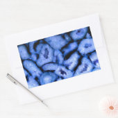 Sticker Rectangulaire Agate de quartz bleu, Geodes bleues, motif abstrai (Enveloppe)