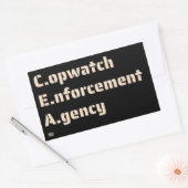 Sticker Rectangulaire "AGENCE D'APPLICATION DE LA LOI COPWATCH" drôle de (Enveloppe)