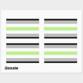 Sticker Rectangulaire Agender Pride (Feuille)