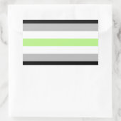 Sticker Rectangulaire Agender Pride (Sac)