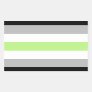 Sticker Rectangulaire Agender Pride