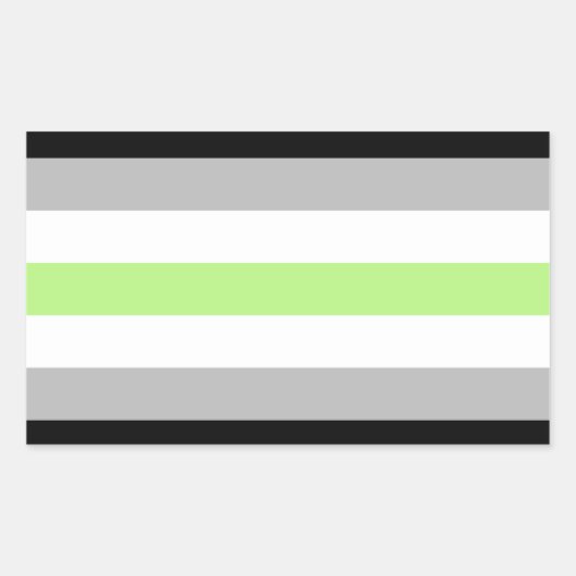 Sticker Rectangulaire Agender Pride (Devant)