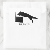 Sticker Rectangulaire Agilité du chien (Sac)