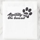 Sticker Rectangulaire Agility Dog On Board (Sac)
