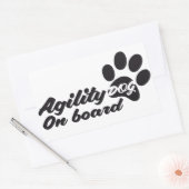 Sticker Rectangulaire Agility Dog On Board (Enveloppe)