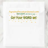 Sticker Rectangulaire Agrainofmustardseed.com (Sac)