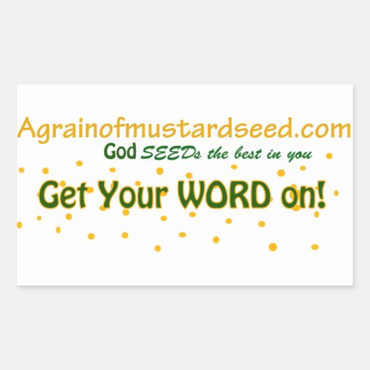 Sticker Rectangulaire Agrainofmustardseed.com (Devant)