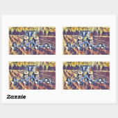 STICKER RECTANGULAIRE AGRICULTURE (Feuille)