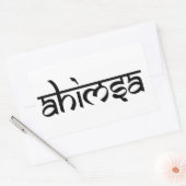Sticker Rectangulaire Ahimsa - Bouddhiste et hindou Tenet (Enveloppe)