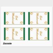 Sticker Rectangulaire Aïd Moubarak Aïd al Fitr (Feuille)