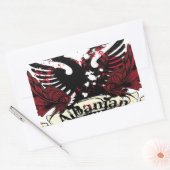 Sticker Rectangulaire aigle albanais (Enveloppe)