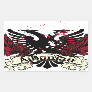Sticker Rectangulaire aigle albanais