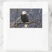Sticker Rectangulaire aigle américain (Sac)