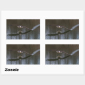 Sticker Rectangulaire Aigle de Bald en vol (Feuille)