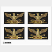 Sticker Rectangulaire Aigle d'or de la République romaine (Feuille)