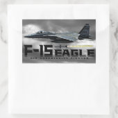 Sticker Rectangulaire Aigle F-15 (Sac)