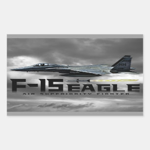 Sticker Rectangulaire Aigle F-15