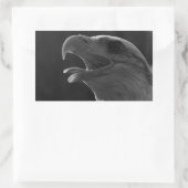 Sticker Rectangulaire Aigle noir et blanc (Sac)