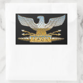 Sticker Rectangulaire Aigle républicain romain dans Chrome (Sac)