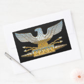 Sticker Rectangulaire Aigle républicain romain dans Chrome (Enveloppe)
