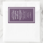 Sticker Rectangulaire Aiguille Mariage Vin Bouteille Monogramme Favorise (Sac)