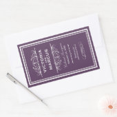 Sticker Rectangulaire Aiguille Mariage Vin Bouteille Monogramme Favorise (Enveloppe)