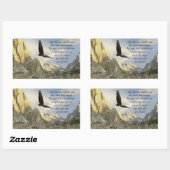 Sticker Rectangulaire Ailes Comme Aigles Ésaïe 4o:31 (Feuille)
