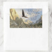 Sticker Rectangulaire Ailes Comme Aigles Ésaïe 4o:31 (Sac)