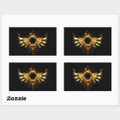 Sticker Rectangulaire Ailes steampunk (Feuille)