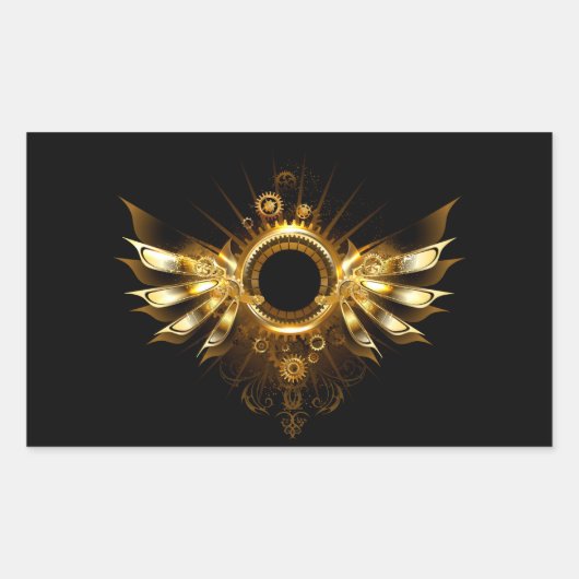 Sticker Rectangulaire Ailes steampunk (Devant)