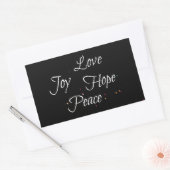 Sticker Rectangulaire Aimer Joy Espérer la paix (Enveloppe)