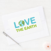 Sticker Rectangulaire Aimer le Jour des terres de la Terre (Enveloppe)