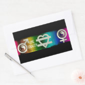 Sticker Rectangulaire Aimer l'égalité (Enveloppe)
