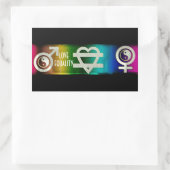 Sticker Rectangulaire Aimer l'égalité (Sac)
