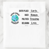 STICKER RECTANGULAIRE AIMEZ VOTRE BÂTIMENT DE MÈRE (TERRE) (Sac)