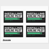 Sticker Rectangulaire Airline PIlot Loading Funny Pilot Student (Feuille)