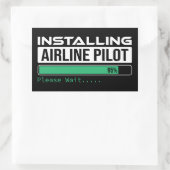 Sticker Rectangulaire Airline PIlot Loading Funny Pilot Student (Sac)