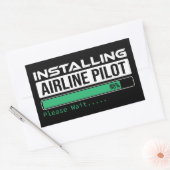 Sticker Rectangulaire Airline PIlot Loading Funny Pilot Student (Enveloppe)