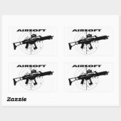 STICKER RECTANGULAIRE AIRSOFT (Feuille)