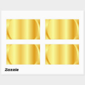 Sticker Rectangulaire Ajouter un monogramme de texte élégant de style mé (Feuille)