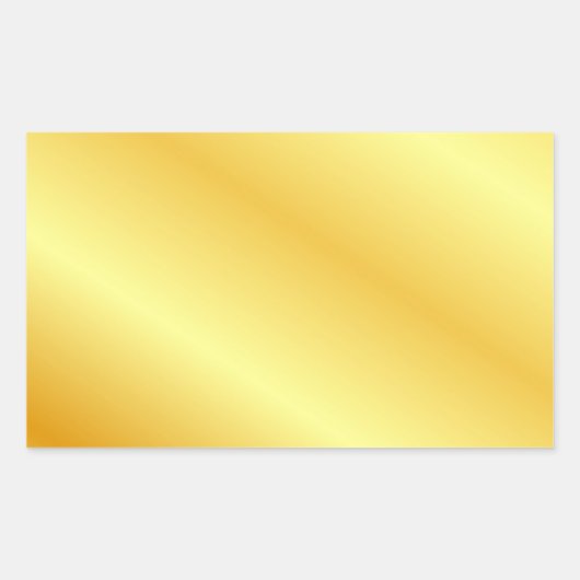 Sticker Rectangulaire Ajouter un monogramme de texte élégant métallisé f (Devant)