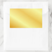 Sticker Rectangulaire Ajouter un texte monogramme élégant métallisé faux (Sac)