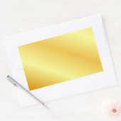 Sticker Rectangulaire Ajouter un texte monogramme élégant métallisé faux (Enveloppe)